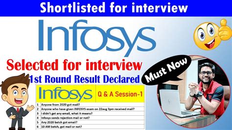 infosys interview result time